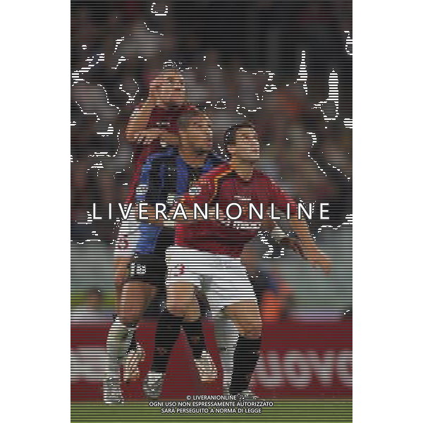 Roma - Inter finale di andata di Coppa Italia Tim Cup 12/06/2005 nella foto leandro damien cufre, adriano e cristian chivu ph terruso/agenzia aldo liverani