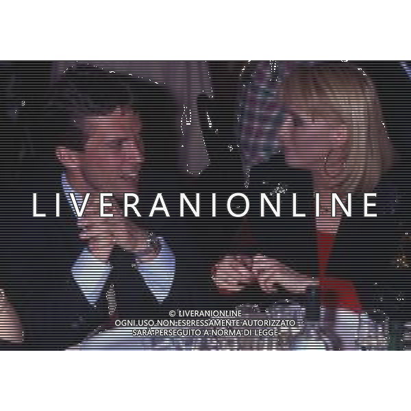 MILANO 1990-FESTA INTER PER LA VITTORIA DELLA COPPA UEFA NELLA FOTO LOTHAR MATTHAUS CON LA MOGLIE SILVIA AG ALDO LIVERANI SAS