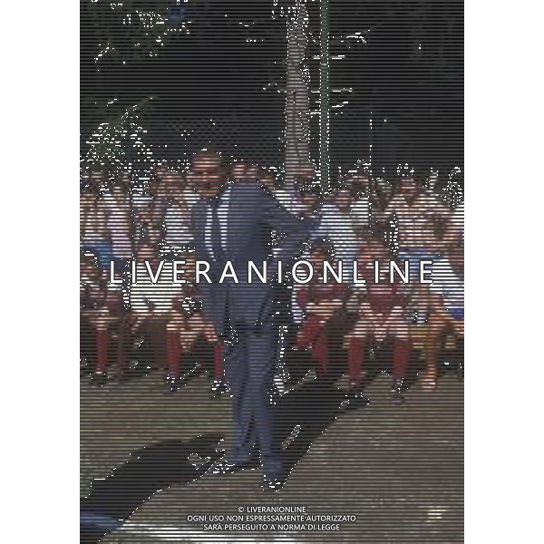 RETROSPETTIVA GIUSEPPE FARINA IMPRENDITORE E DIRIGENTE SPORTIVO NELLA FOTO GIUSEPPE FARINA PRESIDENTE MILAN CALCIO AG ALDO LIVERANI SAS