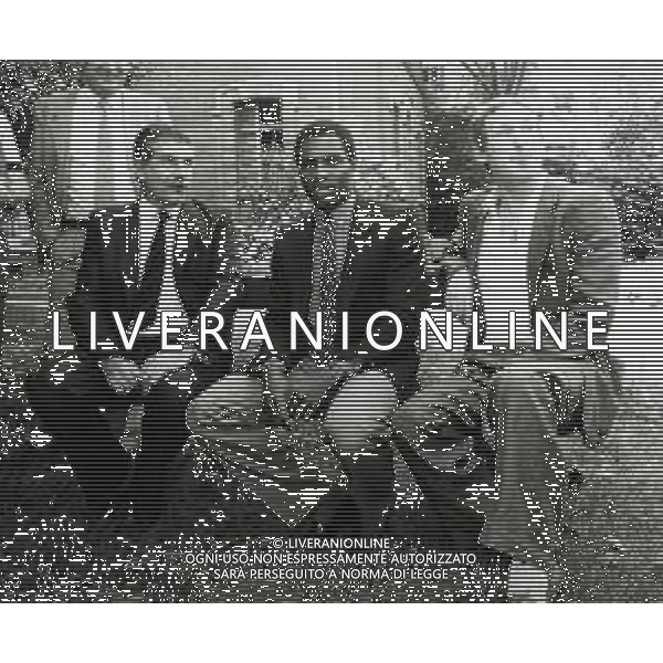 RETROSPETTIVA GIUSEPPE FARINA IMPRENDITORE E DIRIGENTE SPORTIVO NELLA FOTO GIUSEPPE FARINA PRESIDENTE MILAN CALCIO CON LUTHER BLISSETT AG ALDO LIVERANI SAS