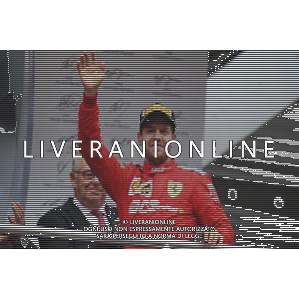 Sebastian Vettel (GER) Ferrari celebrates his second position on the podium. 28.07.2019. Formula 1 World Championship, Rd 11, German Grand Prix, Hockenheim, Germany, Race Day. AG ALDO LIVERANI SAS-ONLY ITALY