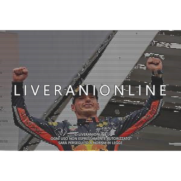 Race winner Max Verstappen (NLD) Red Bull Racing celebrates on the podium. 28.07.2019. Formula 1 World Championship, Rd 11, German Grand Prix, Hockenheim, Germany, Race Day. AG ALDO LIVERANI SAS-ONLY ITALY