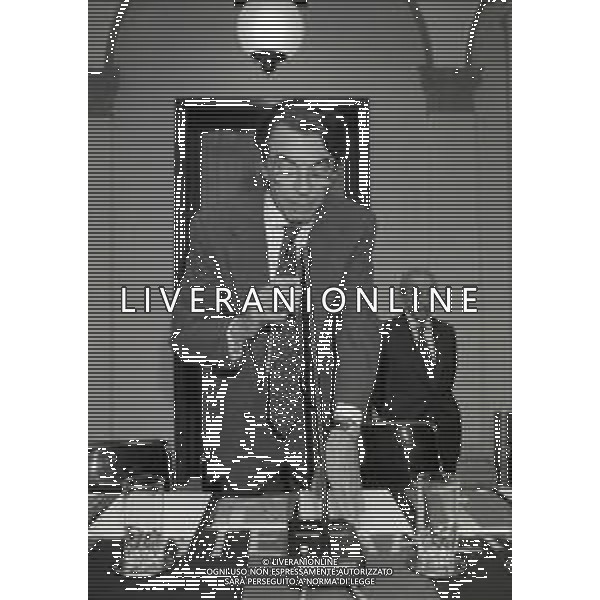 1994-1995 MILANO-BANCA POPOLARE ITALIANA ASSEMBLEA AZIONISTI INTER NELLA FOTO MASSIMO MORATTI PRESIDENTE INTER CALCIO AG ALDO LIVERANI SAS