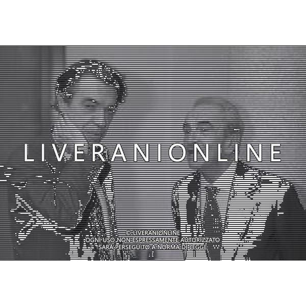 1994-1995 MILANO-BANCA POPOLARE ITALIANA ASSEMBLEA AZIONISTI INTER NELLA FOTO MASSIMO MORATTI PRESIDENTE INTER CALCIO CON GIUSEPPE PRISCO AG ALDO LIVERANI SAS