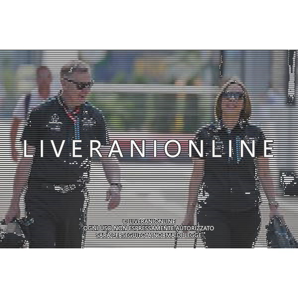 (L to R): Mike O\'Driscoll (GBR) Williams Group CEO with Claire Williams (GBR) Williams Racing Deputy Team Principal. 03.08.2019. Formula 1 World Championship, Rd 12, Hungarian Grand Prix, Budapest, Hungary, Qualifying Day. AG ALDOLIVERANI SAS-ONLY ITALY