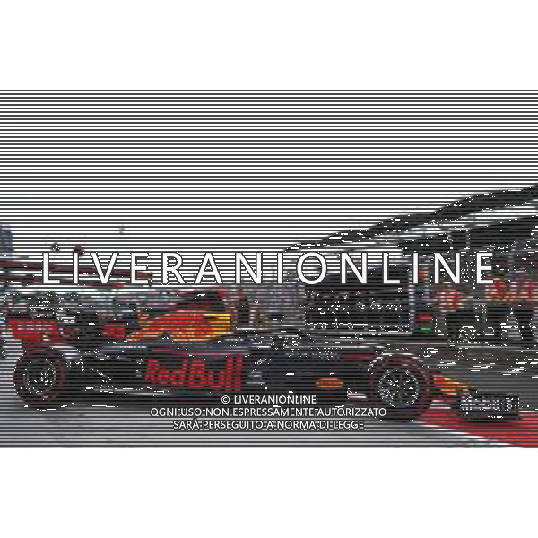 Max Verstappen (NLD) Red Bull Racing RB15 leaves the pits. 03.08.2019. Formula 1 World Championship, Rd 12, Hungarian Grand Prix, Budapest, Hungary, Qualifying Day. AG ALDOLIVERANI SAS-ONLY ITALY