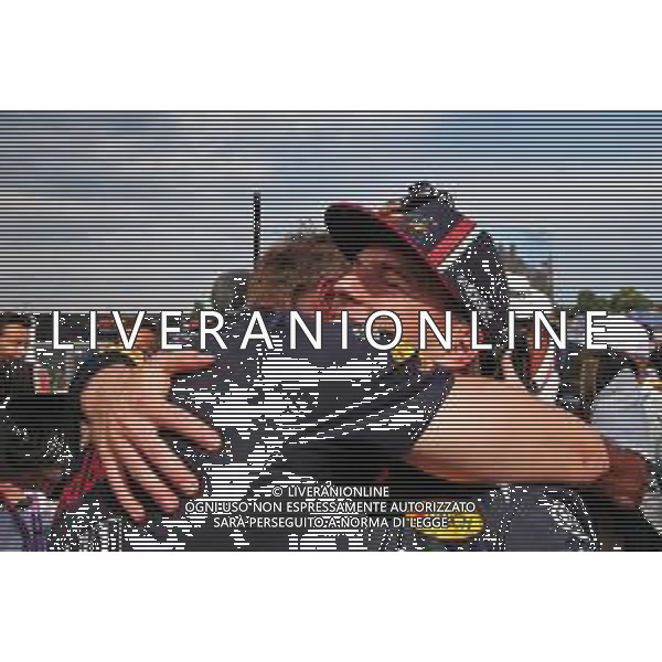 Max Verstappen (NLD) Red Bull Racing celebrates his pole position in qualifying parc ferme. 03.08.2019. Formula 1 World Championship, Rd 12, Hungarian Grand Prix, Budapest, Hungary, Qualifying Day. AG ALDO LIVERANI SAS-ONLY ITALY