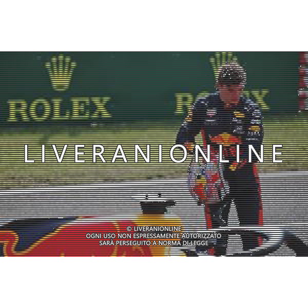 Max Verstappen (NLD) Red Bull Racing RB15 in qualifying parc ferme. 03.08.2019. Formula 1 World Championship, Rd 12, Hungarian Grand Prix, Budapest, Hungary, Qualifying Day. AG ALDO LIVERANI SAS-ONLY ITALY