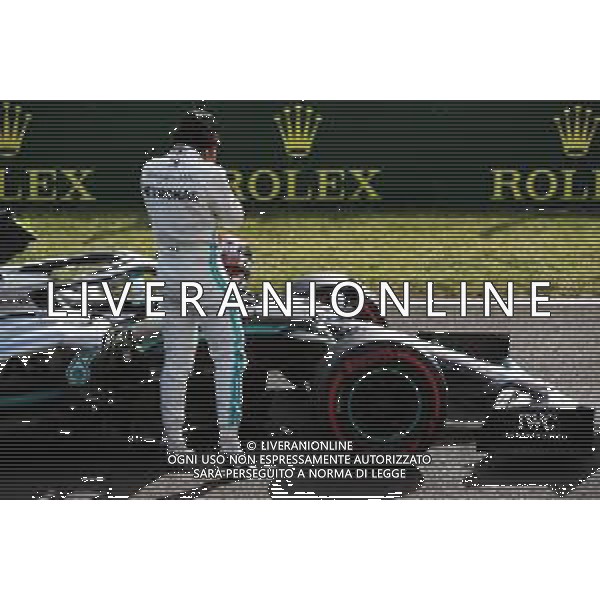 Lewis Hamilton (GBR) Mercedes AMG F1 W10 in qualifying parc ferme. 03.08.2019. Formula 1 World Championship, Rd 12, Hungarian Grand Prix, Budapest, Hungary, Qualifying Day. AG ALDO LIVERANI SAS-ONLY ITALY