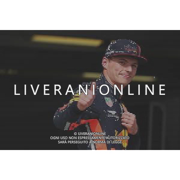 Max Verstappen (NLD) Red Bull Racing celebrates his pole position in qualifying parc ferme. 03.08.2019. Formula 1 World Championship, Rd 12, Hungarian Grand Prix, Budapest, Hungary, Qualifying Day. AG ALDO LIVERANI SAS-ONLY ITALY