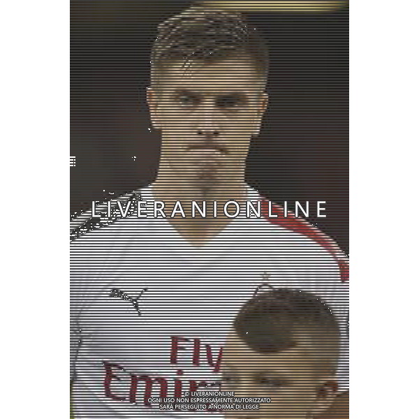 INTERNATIONAL CHAMPIONS CUP 2019 Manchester United - A.C. Milan 03/08/2019 nella foto: Piatek Krzysztof (a.c. Milan) ©Claudio Zamagni/Agenzia Aldo Liverani s.a.s. Piatek Krzysztof (a.c. Milan) during International Champions Cup 2019 between Manchester United and A.C.Milan at Principality Stadium on August 3 2019 photo credit by Claudio Zamagni/Aldo Liverani Photo Agency