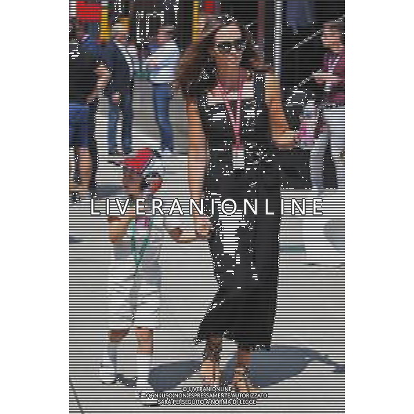 Minttu Raikkonen (FIN) with her son Robin. 04.08.2019. Formula 1 World Championship, Rd 12, Hungarian Grand Prix, Budapest, Hungary, Race Day. AG ALDO LIVERANI SAS-ONLY ITALY