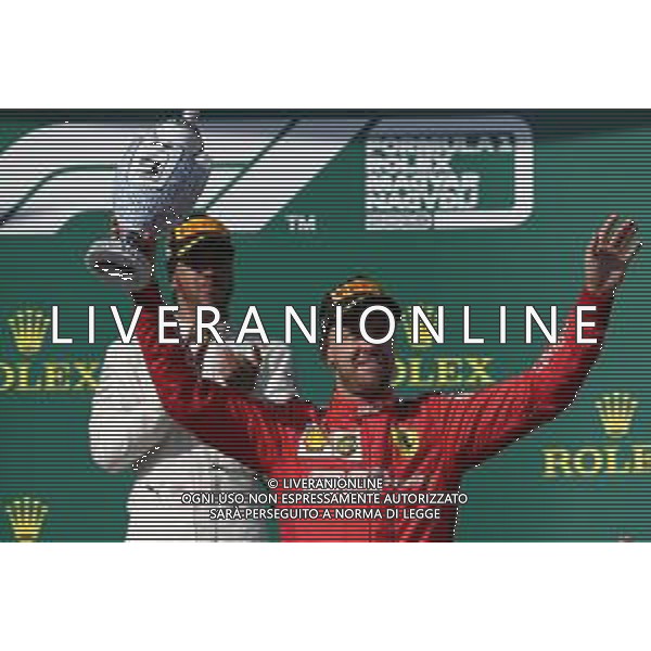 3rd place Sebastian Vettel (GER) Ferrari SF90. 04.08.2019. Formula 1 World Championship, Rd 12, Hungarian Grand Prix, Budapest, Hungary, Race Day. AG ALDO LIVERANI SAS-ONLY ITALY