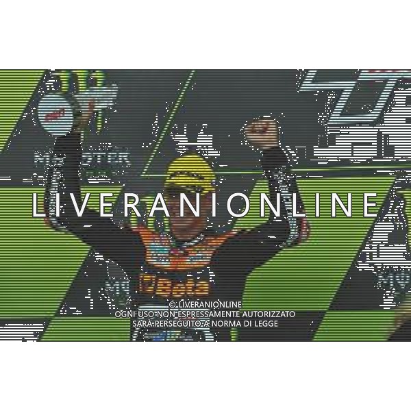 MOTOMONDIALE,PODIO, GP DELLA REPUBBLICA CECA, BRNO,MOTO2, 04-08-2019 NELLA FOTO: FABIO DI GIANNANTONIO SUL PODIO ©IEMMI / AGENZIA ALDO LIVERANI SAS