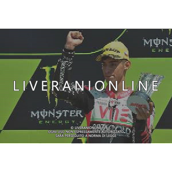 MOTOMONDIALE,PODIO, GP DELLA REPUBBLICA CECA, BRNO,MOTO3, 04-08-2019 NELLA FOTO: TONY ARBOLINO SUL PODIO ©IEMMI / AGENZIA ALDO LIVERANI SAS