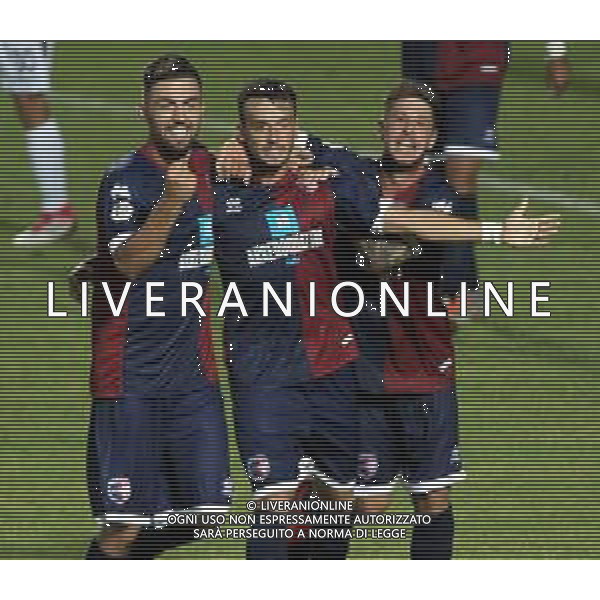 IMOLA 05 08 2019 IMOLESE CALCIO-SAMBENEDETTESE NELLA FOTO ESULTANZA DI DARDAN VUTHAJ TENTONI E ANDREA MARCUCCI DOPO GOL DI TENTONI IMOLESE FOTO GIANNI SANNA-AG ALDO LIVERANI SAS