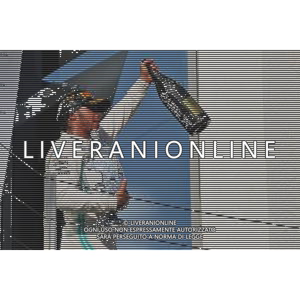 Race winner Lewis Hamilton (GBR) Mercedes AMG F1 celebrates on the podium. 04.08.2019. Formula 1 World Championship, Rd 12, Hungarian Grand Prix, Budapest, Hungary, Race Day. AG ALDO LIVERANI SAS-ONLY ITALY