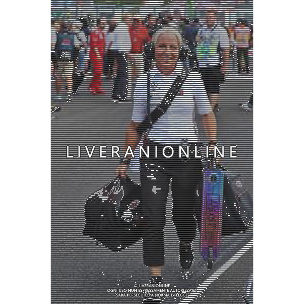 Angela Cullen (NZL) Mercedes AMG F1 Physiotherapist on the grid. 04.08.2019. Formula 1 World Championship, Rd 12, Hungarian Grand Prix, Budapest, Hungary, Race Day. AG ALDO LIVERANI SAS-ONLY ITALY