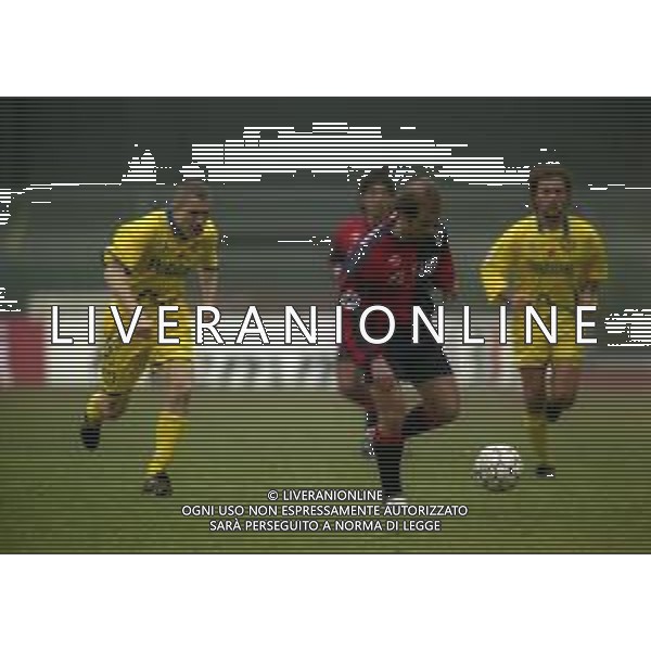 22-02-1998 VERONA CAMPIONATO DI CALCIO SERIE B CHIEVO VERONA-GENOA 0-1 NELLA FOTO FEDERICO GIAMPAOLO E GIULIANO MELOSI AG ALDO LIVERANI SAS