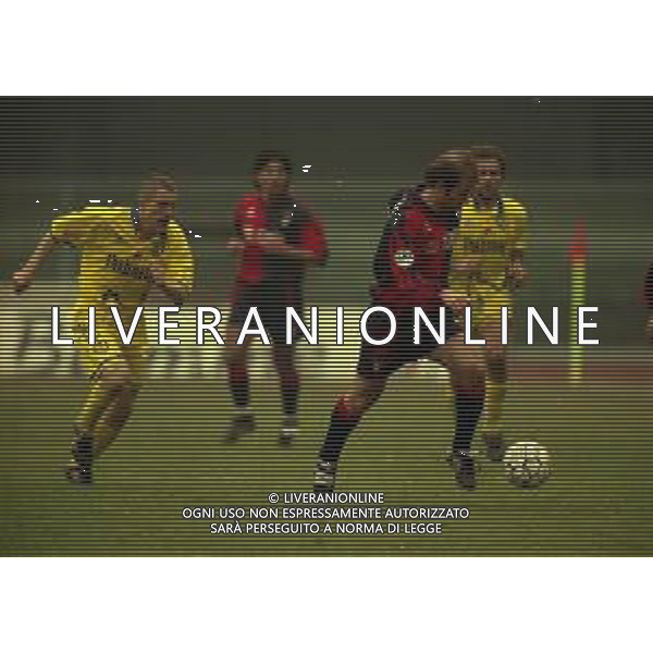 22-02-1998 VERONA CAMPIONATO DI CALCIO SERIE B CHIEVO VERONA-GENOA 0-1 NELLA FOTO FEDERICO GIAMPAOLO E GIULIANO MELOSI AG ALDO LIVERANI SAS