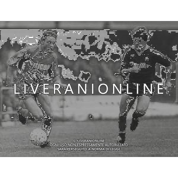 RETROSPETTIVA PREBEN LARSEN ELKJAER CALCIATORE NELLA FOTO PREBEN LARSEN ELKJAER CON LA MAGLIA DEL VERONA CALCIO E LIONELLO MANFREDONIA AG ALDO LIVERANI SAS