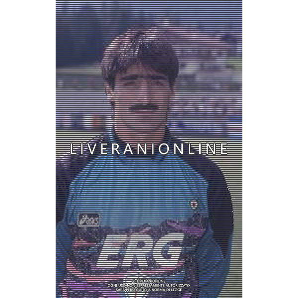 RETROSPETTIVA GIULIO NUCIARI CALCIATORE 1994 NELLA FOTO GIULIO NUCIARI CON LA MAGLIA DELLA SAMPDORIA AG ALDO LIVERANI SAS