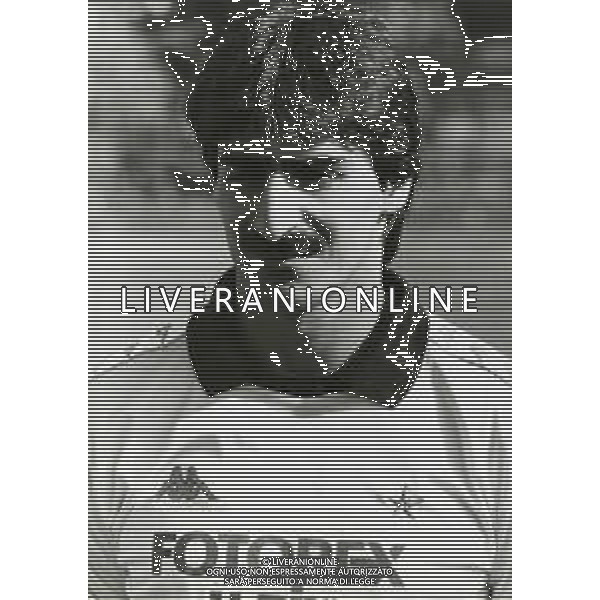 RETROSPETTIVA GIULIO NUCIARI CALCIATORE NELLA FOTO GIULIO NUCIARI CON LA MAGLIA DEL MILAN CALCIO AG ALDO LIVERANI SAS