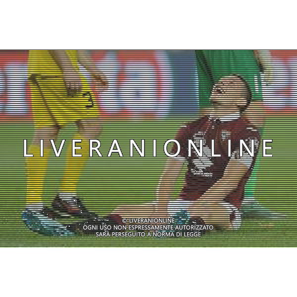 Torino 08.08.2019 Stadio Grande Torino Torino vs Shakhtyor Soligorsk terzo turno qualificazioni Europa League 2019/2020 ©Viganti/Agenzia Aldo Liverani Nella foto: andrea belotti a terra / AGENZIA ALDO LIVERANI SAS