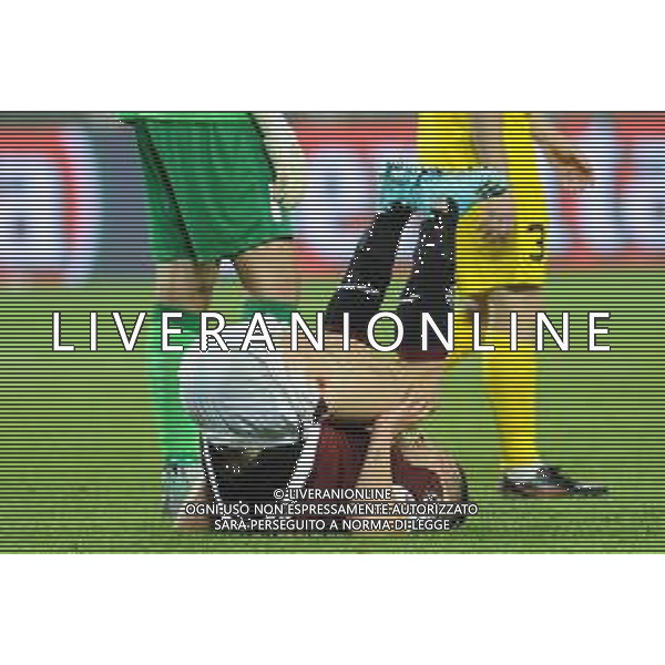 Torino 08.08.2019 Stadio Grande Torino Torino vs Shakhtyor Soligorsk terzo turno qualificazioni Europa League 2019/2020 ©Viganti/Agenzia Aldo Liverani Nella foto: andrea belotti a terra / AGENZIA ALDO LIVERANI SAS