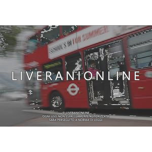 CITTA\' DI LONDRA - 04/08/2019 nella foto: un autobus a due piani in movimento ©Claudio Zamagni/Agenzia Aldo Liverani s.a.s.