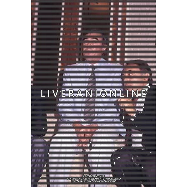 RETROSPETTIVA ITALO ALLODI DIRIGENTE SPORTIVO NELLA FOTO ITALO ALLODI CON IL PRESIDENTE DEL NAPOLI CORRADO FERLAINO AG ALDO LIVERANI SAS