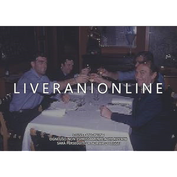 RETROSPETTIVA ERNESTO PELLEGRINI PRESIDENTE INTER CALCIO 1994 NELLA FOTO ERNESTO PELLEGRINI PRESIDENTE INTER CON GIANLUCA PAGLIUCA AG ALDO LIVERANI SAS