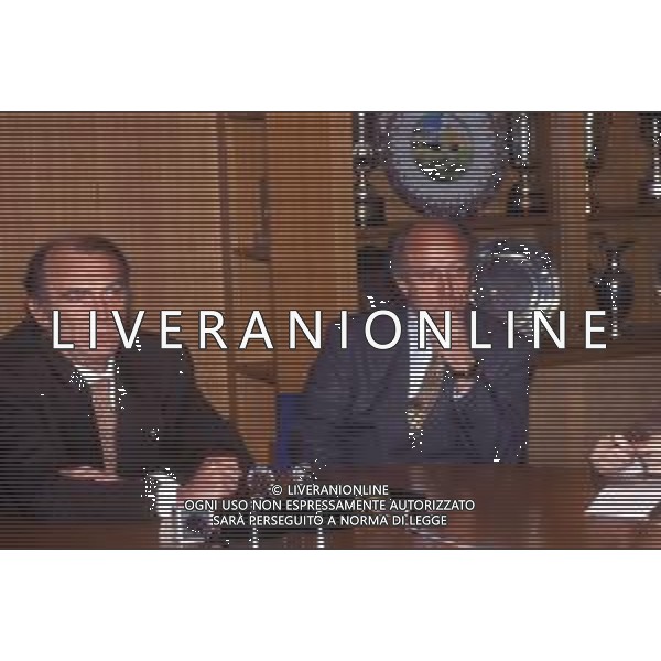 RETROSPETTIVA ERNESTO PELLEGRINI PRESIDENTE INTER CALCIO 1993-1994 NELLA FOTO ERNESTO PELLEGRINI PRESIDENTE INTER CON OTTAVIO BIANCHI AG ALDO LIVERANI SAS