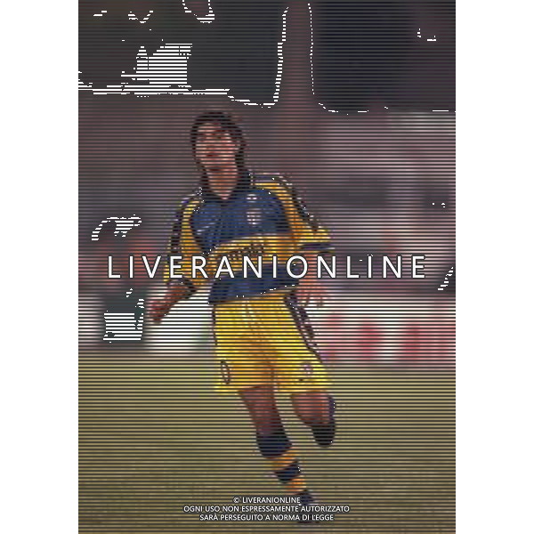 1999 AOSTA- TORNEO AMICHEVOLE PARMA TORINO NELLA FOTO ARIEL ORTEGA AG ALDO LIVERANI SAS