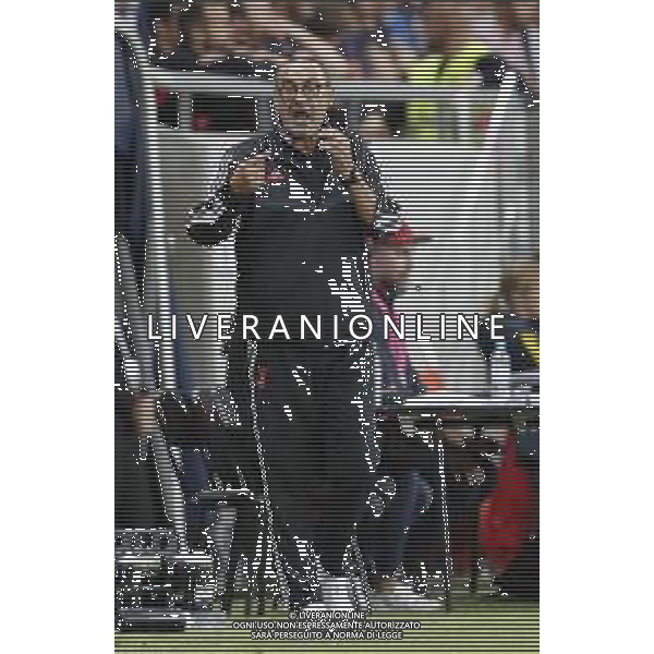 INTERNATIONAL CHAMPIONS CUP 2019 Atletico Madrid - Juventus 10/08/2019 nella foto: Mister Maurizio Sarri (Juventus f.c.) ©Claudio Zamagni/Agenzia Aldo Liverani s.a.s. Mister Maurizio Sarri (Juventus f.c.) during International Champions Cup 2019 match between Atletico Madrid and Juventus f.c. at Friends Arena Stadium in Stockholm on August 10 2019 photo credit by Claudio Zamagni/Aldo Liverani Photo Agency / AGENZIA ALDO LIVERANI SAS
