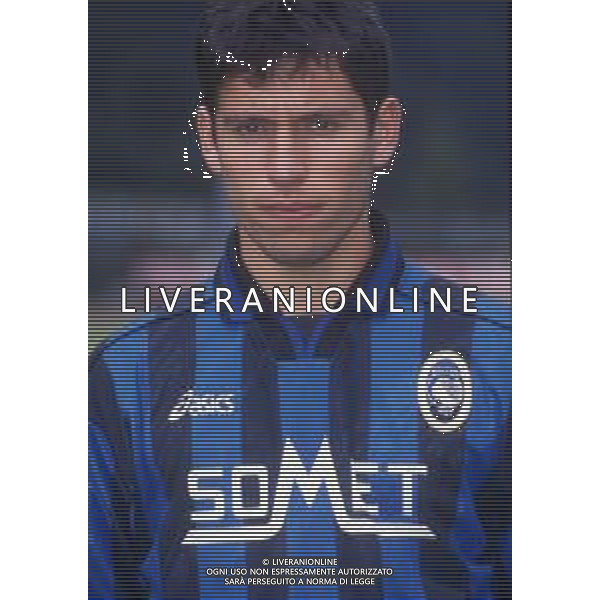 RETROSPETTIVA REGONESI PIERRE CALCIATORE NELLAFOTO PIERRE REGONESI CON LA MAGLIA DELL\'ATALANTA AG ALDO LIVERANI SAS
