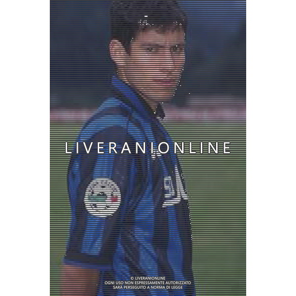 RETROSPETTIVA REGONESI PIERRE CALCIATORE NELLAFOTO PIERRE REGONESI CON LA MAGLIA DELL\'ATALANTA AG ALDO LIVERANI SAS