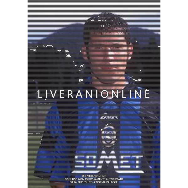 RETROSPETTIVA REGONESI PIERRE CALCIATORE NELLAFOTO PIERRE REGONESI CON LA MAGLIA DELL\'ATALANTA AG ALDO LIVERANI SAS