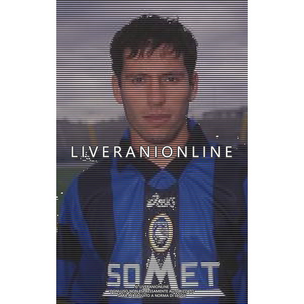 RETROSPETTIVA REGONESI PIERRE CALCIATORE NELLAFOTO PIERRE REGONESI CON LA MAGLIA DELL\'ATALANTA AG ALDO LIVERANI SAS