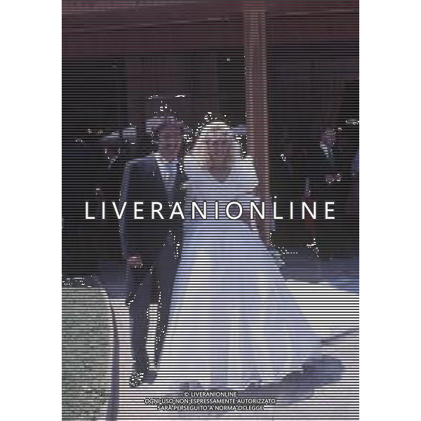 RETROSPETTIVA AMEDEO GORIA GIORNALISTA NELLA FOTO AMEDEO GORIA AL MATRIMONIO CON MARIA TERESA RUTA NELL\'ANNO 1987 AG ALDO LIVERANI SAS