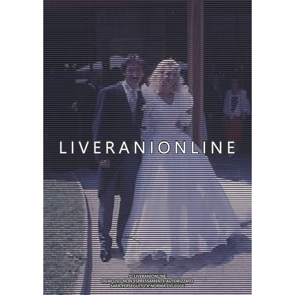 RETROSPETTIVA AMEDEO GORIA GIORNALISTA NELLA FOTO AMEDEO GORIA AL MATRIMONIO CON MARIA TERESA RUTA NELL\'ANNO 1987 AG ALDO LIVERANI SAS