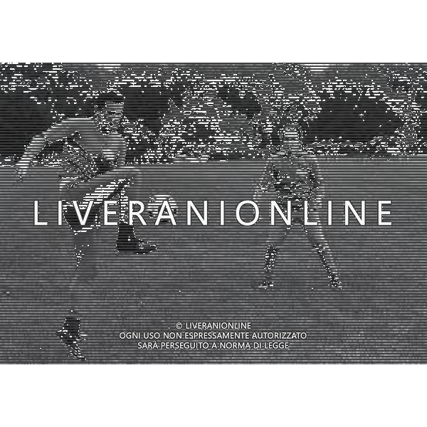 1974 CAMPIONATO DEL MONDO DI CALCIO GERMANIA 74 ALLENAMENTO NAZIONALE ITALIANA NELLA FOTO GIGI RIVA E AZEGLIO VICINI AG ALDO LIVERANI SAS