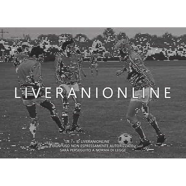 1974 CAMPIONATO DEL MONDO DI CALCIO GERMANIA 74 ALLENAMENTO NAZIONALE ITALIANA NELLA FOTO LUCIANO RE CECCONI-GIUSEPPE SABATINI-MAURO BELLUGI AG ALDO LIVERANI SAS