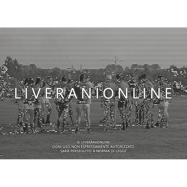 1974 CAMPIONATO DEL MONDO DI CALCIO GERMANIA 74 ALLENAMENTO NAZIONALE ITALIANA NELLA FOTO ALLENAMENTO NAZIONALE ITALIANA AG ALDO LIVERANI SAS