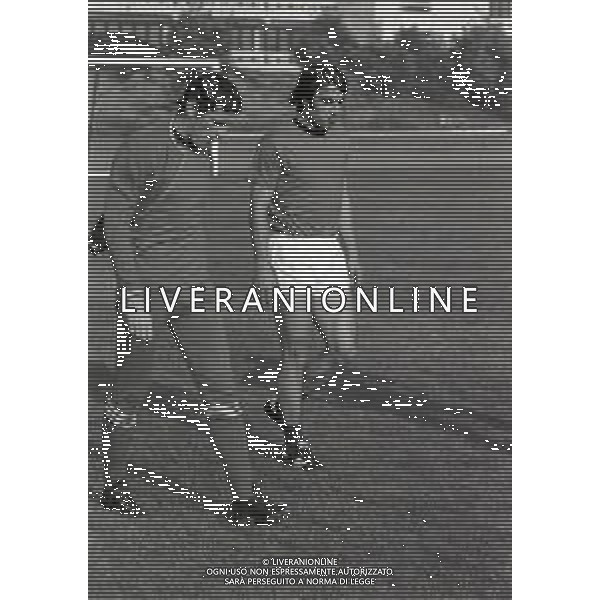 1974 CAMPIONATO DEL MONDO DI CALCIO GERMANIA 74 ALLENAMENTO NAZIONALE ITALIANA NELLA FOTO GIGI RIVA E PIETRO ANASTASI AG ALDO LIVERANI SAS