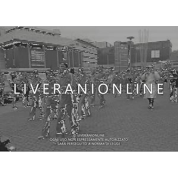 1974 CAMPIONATO DEL MONDO DI CALCIO GERMANIA 74 ALLENAMENTO NAZIONALE ITALIANA NELLA FOTO GIOCATORI DELLA NAZIONALE ITALIANA PER LE VIE DELLA CITTA\' AG ALDO LIVERANI SAS