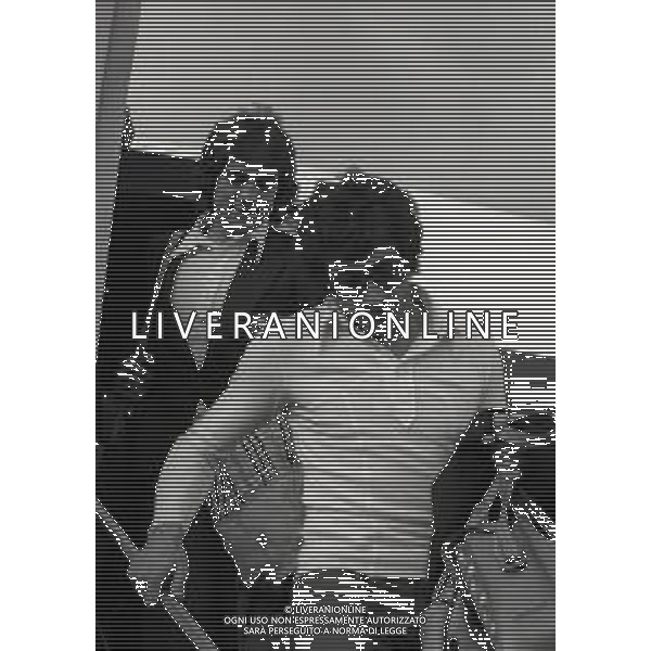 1974 CAMPIONATO DEL MONDO DI CALCIO GERMANIA 74 ALLENAMENTO NAZIONALE ITALIANA NELLA FOTO LUCIANO CASTELLINI E ROBERTO BONINSEGNA AG ALDO LIVERANI SAS