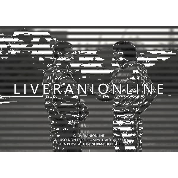 1974 CAMPIONATO DEL MONDO DI CALCIO GERMANIA 74 ALLENAMENTO NAZIONALE ITALIANA NELLA FOTO ITALO ALLODI E ANTONIO IULIANO AG ALDO LIVERANI SAS