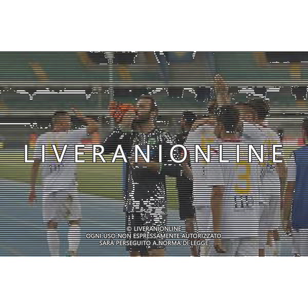 CHIEVO - RAVENNA secondo turno di Coppa Italia TIM CUP 11.08.2019 Nella foto i giocatori del Ravenna sotto la curva dei tifosi a fine gara - Andrea Spurio ©p.g. / AGENZIA ALDO LIVERANI SAS