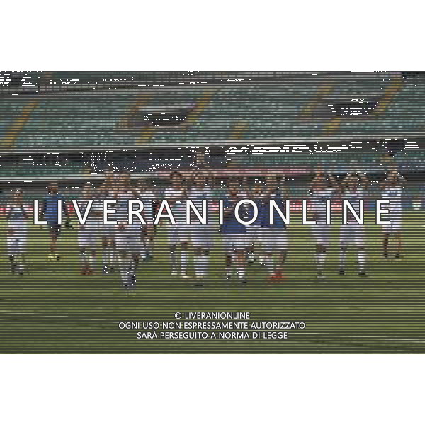 CHIEVO - RAVENNA secondo turno di Coppa Italia TIM CUP 11.08.2019 Nella foto i giocatori del Ravenna sotto la curva dei tifosi a fine gara ©p.g. / AGENZIA ALDO LIVERANI SAS